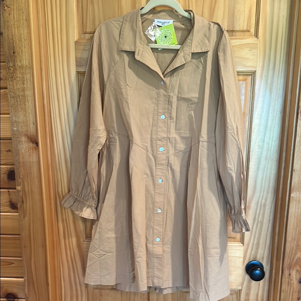 Tan Mini Dress with Classic Style